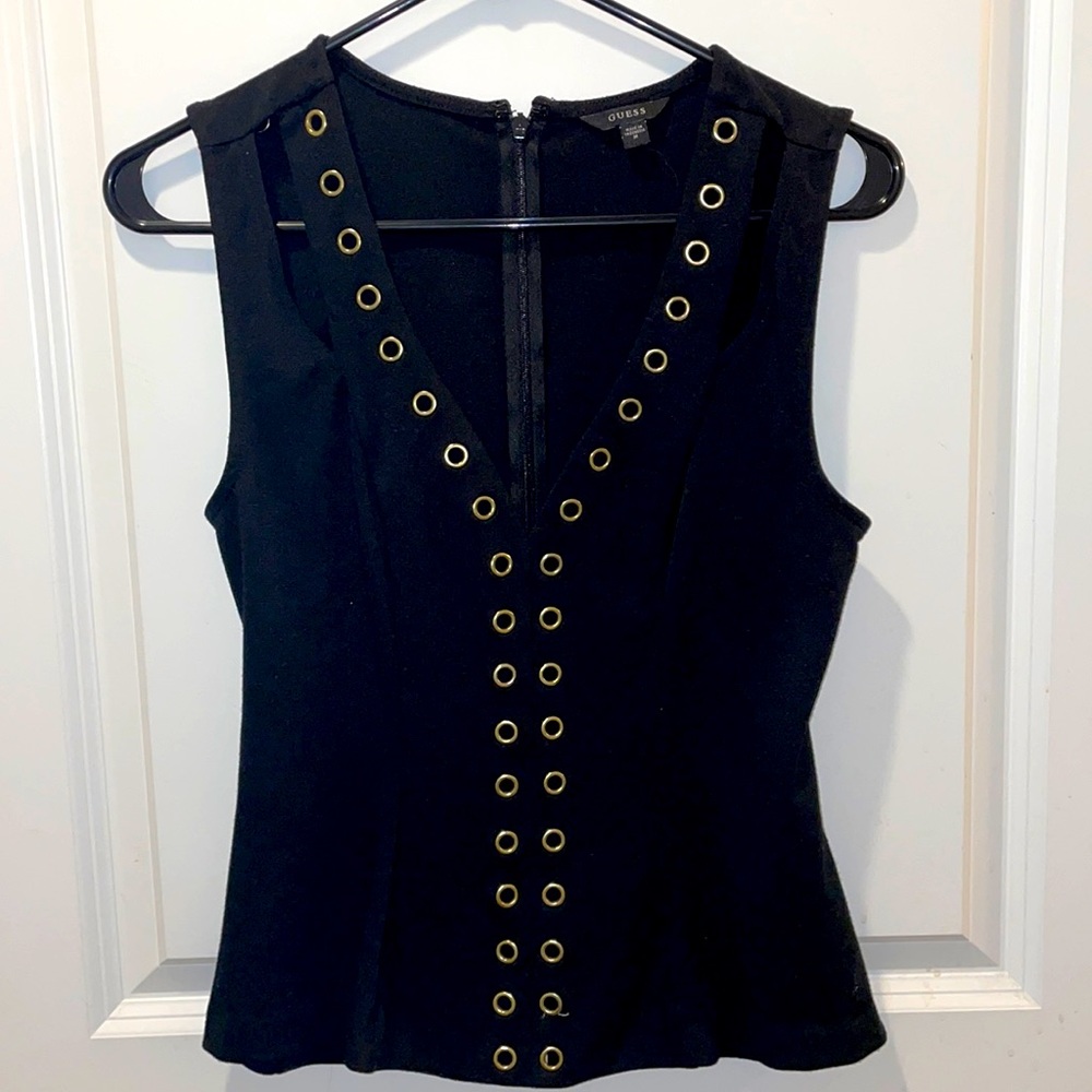 Black peplum top